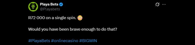 Twitter R688K Playa Bets Slot Win